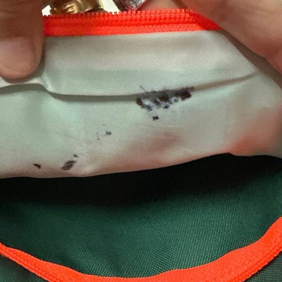 KAVU Crossbody Messenger Bag Shoulder Purse Teal Orange Paracord Shoulder Strap - Picture 7 of 11